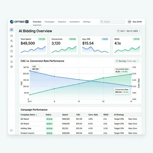 AI Dashboard Mockup